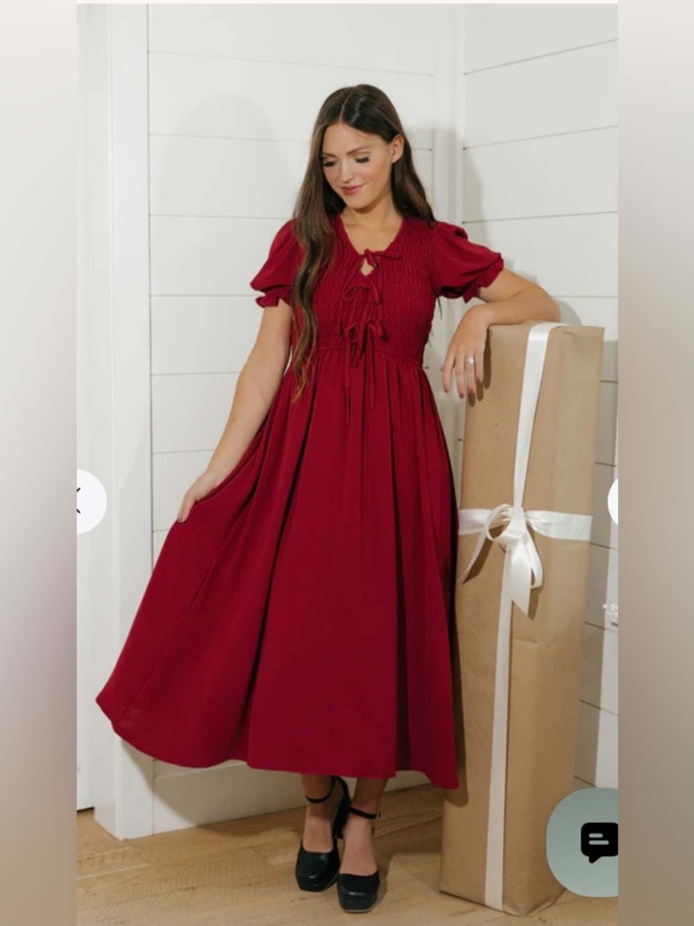 Lyra Dress in Ruby Red